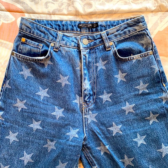 Nasty Gal star printed jeans - Picture 3 of 4